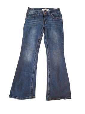 Flared Mid-Rise Blue Denim Jeans